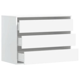 Berkfield Corner Chest Of Drawers White 80X41X58 Cm Engineered Wood - thumbnail 5