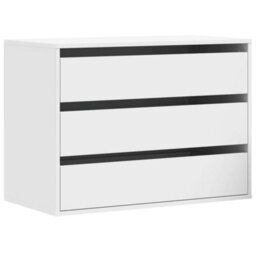 Berkfield Corner Chest Of Drawers White 80X41X58 Cm Engineered Wood - thumbnail 2
