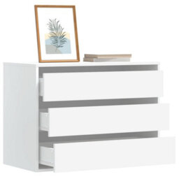 Berkfield Corner Chest Of Drawers White 80X41X58 Cm Engineered Wood - thumbnail 1