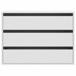 Berkfield Corner Chest Of Drawers White 80X41X58 Cm Engineered Wood - thumbnail 4