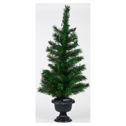 Urbn-Living Urbnliving 3 Pcs Christmas Decoration Set 2 Christmas Trees Green 1 Wreath With Led Light Up Bulb - thumbnail 4