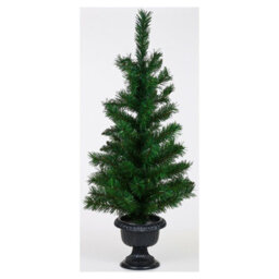 Urbn-Living Urbnliving 3 Pcs Christmas Decoration Set 2 Christmas Trees Green 1 Wreath With Led Light Up Bulb - thumbnail 3