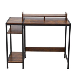Brown Home Office Desk Gaming Workstation Writing Table Computer Laptop Stand Storage - thumbnail 2