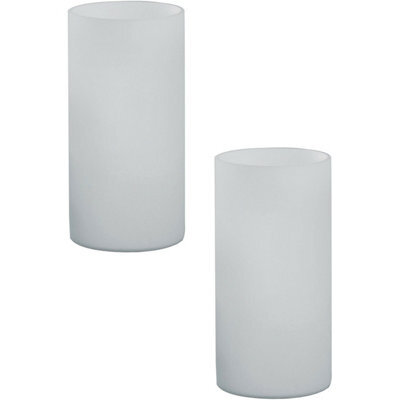 Elegant 2 Pack White Opal Glass Table Lamps With E14 Switch - image 1