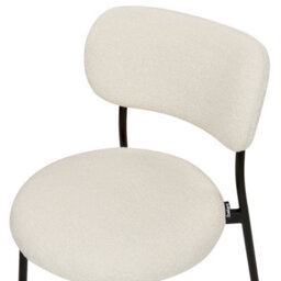 Wyld And Coco Off-White Boucle Dining Chairs Set Of 2, Armless With Iron Legs - thumbnail 8
