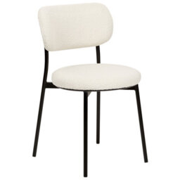 Wyld And Coco Off-White Boucle Dining Chairs Set Of 2, Armless With Iron Legs - thumbnail 5