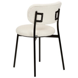 Wyld And Coco Off-White Boucle Dining Chairs Set Of 2, Armless With Iron Legs - thumbnail 7