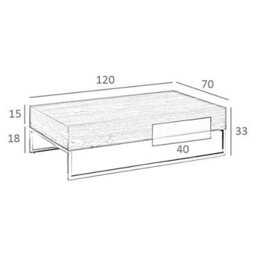 Angel Cerda Modern Rectangular Coffee Table In Walnut And Chrome-Plated Steel - thumbnail 5