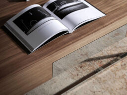 Angel Cerda Modern Rectangular Coffee Table In Walnut And Chrome-Plated Steel - thumbnail 4