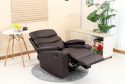 More4Homes Ashby Leather Recliner Armchair Sofa Home Lounge Chair Reclining Brown - thumbnail 7