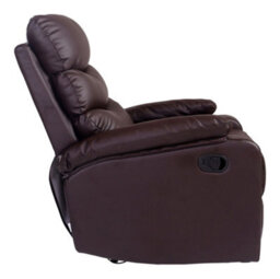 More4Homes Ashby Leather Recliner Armchair Sofa Home Lounge Chair Reclining Brown - thumbnail 5