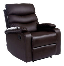 More4Homes Ashby Leather Recliner Armchair Sofa Home Lounge Chair Reclining Brown - thumbnail 2