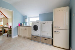 Statement Furniture Tetbury Double Washing Machine And Dryer Stand - Dove Grey - thumbnail 4