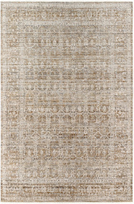 Livabliss Becki Owens Margaret-Washable Brown Grey Vintage Fringe In- & Outdoor Rug 160 X 240 Cm Easy Care, Non Shedding - image 1