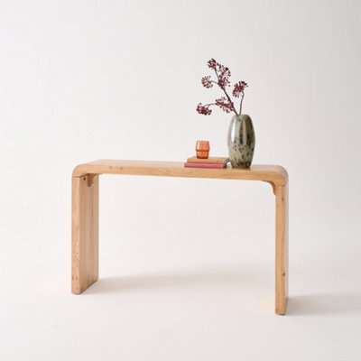 Sweeek - Exotic Acacia Wood Console Natural 120X30X75 Cm - Dana - image 1