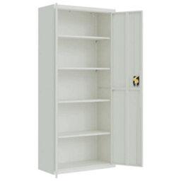 Berkfield File Cabinet Light Grey 90X40X200 Cm Steel - thumbnail 4