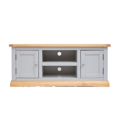 Cabinet Bits Bomporto Light Grey 2 Door Tv Cabinet Chrome Knob - image 1