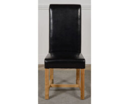 That's Furniture Dakota 127 X 82 Cm Chunky Oak Small Dining Table And 4 Chairs Dining Set With Washington Black Leather Chairs - thumbnail 5