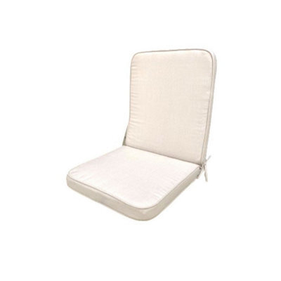 Glendale Garden & Leisure Ivory Luxury Low Recliner Cushion (Pack Of 4) - L96 X W42 X D5 Cm