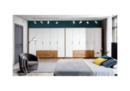 Arte Vienna 255 Wardrobe In Oak Wotan & White - Spacious Contemporary Storage With Hinged Doors - thumbnail 3