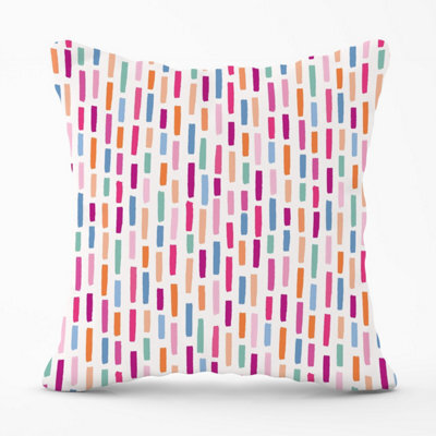 Warren Reed Designer Vertical Abstract Brush Pattern Outdoor Cushion 45Cm X 45Cm - image 1