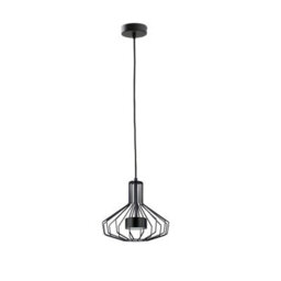 Luminosa Lighting Luminosa Axia Wire Frame Pendant Ceiling Light Black 1X Gx53 - thumbnail 1