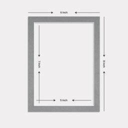 Ak Frames 8X6 Mid Grey Picture Mounts To Fit 7X5 Aperture Size - Mount Board Only (No Frame Included) - thumbnail 3