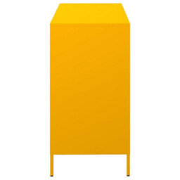 Berkfield Sideboard Mustard Yellow 101.5X39X73.5 Cm Cold-Rolled Steel - thumbnail 6