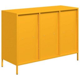Berkfield Sideboard Mustard Yellow 101.5X39X73.5 Cm Cold-Rolled Steel - thumbnail 7