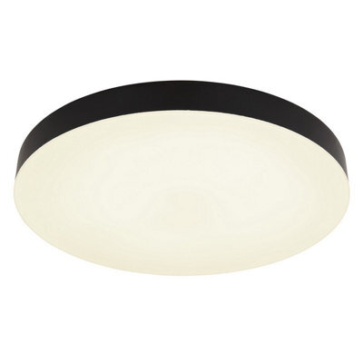 Luminosa Lighting Luminosa Matthew 40Cm Round Flush Ceiling Light Matt Black Led 3000-6500K - image 1