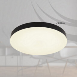 Luminosa Lighting Luminosa Matthew 40Cm Round Flush Ceiling Light Matt Black Led 3000-6500K - thumbnail 8