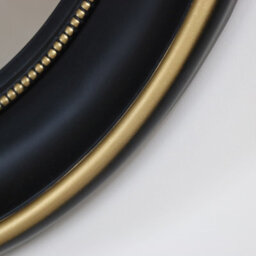 Melody Maison Round Black & Gold Wall Mirror 90Cm X 90Cm - thumbnail 4