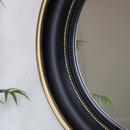 Melody Maison Round Black & Gold Wall Mirror 90Cm X 90Cm - thumbnail 3