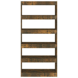 Berkfield Book Cabinet/room Divider Smoked Oak 80X30X166 Cm Engineered Wood - thumbnail 5