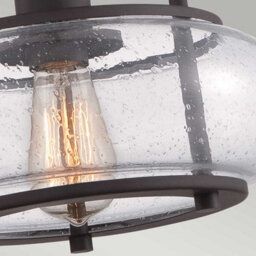Luminosa Lighting Elstead Trilogy 1 Light Small Semi Flush Ceiling Light Old Bronze, E27 - thumbnail 3