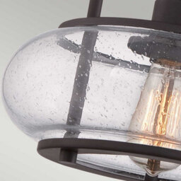 Luminosa Lighting Elstead Trilogy 1 Light Small Semi Flush Ceiling Light Old Bronze, E27 - thumbnail 4