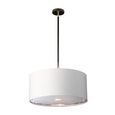 Luminosa Lighting Luminosa Balance Cylindrical Pendant Ceiling Light, Black, Polished Nickel - image 1