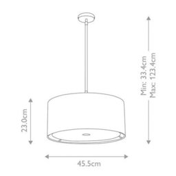 Luminosa Lighting Luminosa Balance Cylindrical Pendant Ceiling Light, Black, Polished Nickel - thumbnail 5