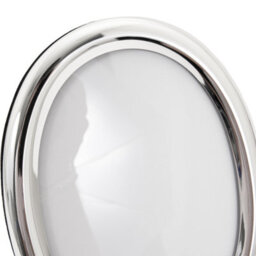 Happy Homewares Contemporary Oval Silver Plated Metal 5 X 7 Picture Frame With Rounded Border - thumbnail 4