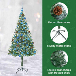Vidaxl Artificial Christmas Tree With Stand Green 180 Cm Pvc And Steel - thumbnail 8