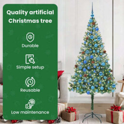 Vidaxl Artificial Christmas Tree With Stand Green 180 Cm Pvc And Steel - thumbnail 7