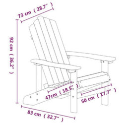 Berkfield Garden Adirondack Chairs 2 Pcs Hdpe Brown - thumbnail 5