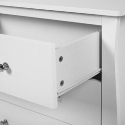 Beliani White 6-Drawer Chest Of Drawers 75 X 130 Cm Modern French Style - thumbnail 7