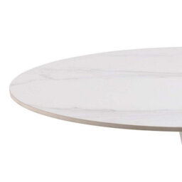 Furniture To Go Malta Ceramic Round Dining Table In White 90X75Cm - thumbnail 4