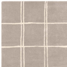 Grey Chequered Wool Modern Shaggy Handmade Rug For Living Room Bedroom & Dining Room-120Cm X 170Cm - thumbnail 4