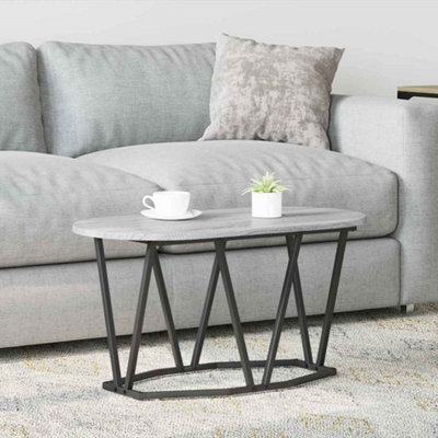 Berkfield Grey Sonoma Coffee Table - 80X40X40.5 Cm, Made From Engineered Wood And Metal - image 1