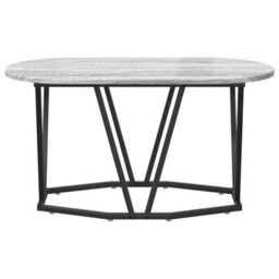 Berkfield Grey Sonoma Coffee Table - 80X40X40.5 Cm, Made From Engineered Wood And Metal - thumbnail 4