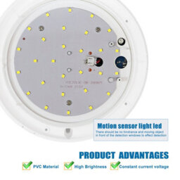 White 15W LED Ceiling Light with Infrared Motion Sensor - thumbnail 2