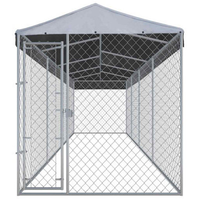 Berkfield Durable Outdoor Dog Kennel With Roof 760X190X225 Cm - image 1