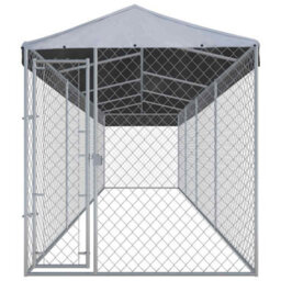Berkfield Durable Outdoor Dog Kennel With Roof 760X190X225 Cm - thumbnail 1